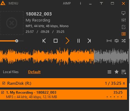 mp3 player that shows waveform for mac
